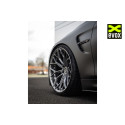 WHEELFORCE Wheels WF HE.1-FF "GLOSS STEEL" Ø20''F + Ø21''R (4 wheels set) for BMW M3 (G80)
